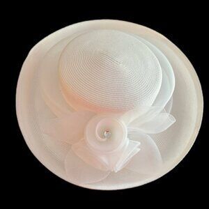 White Church Lady Derby Hat